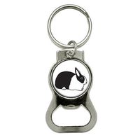 Graphics and More Dutch Rabbit Bottle Cap Opener Keychain (KB0062)