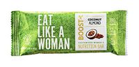 Eat Like A Woman, Plant Based Protein Bar, Gluten Free Bars w/Almond Butter, Organic Ingredients, Paleo Friendly, Soy Free, Dairy Free, Coconut Almond, 12 Pack
