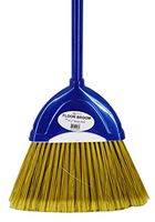 Uniware Angled Floor Broom with 47.2" Metal Broomstick, Made in Turkey (Blue)