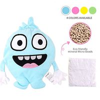 Microwavable Plush Animals with Natural Micro-Beads, Heatable Stuffed Animals Cozy Plush Warming Buddies for Soothing Warmth & Comfort - Blue Monster