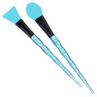2 PCs Transparent Crystal Handle Facial Face Mud Mask Mixing Brush Cosmetic Makeup Kit Beauty Tools