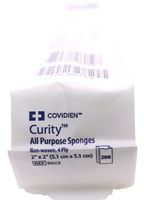 Curity All Purpose Non-Woven Gauze Sponges - 4 ply 2" x 2" - Bag of 200