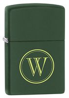 Personalized Green Matte Lighter with Free Initial Laser Engraving