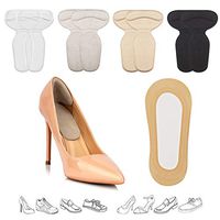 AULEEP Heel Cushion Inserts for Women and Men - 5 Pairs - Comfortable Suede Gel Heel Cushion Pads - Foot Care Protector Grips Liners - Heel Pain Relief Bunion Callus Blisters