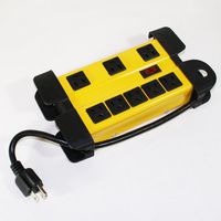 EMB 8 OUTLET METAL POWER STRIP FOR INDOOR SHOP GARAGE OR OFFICE EPTM8