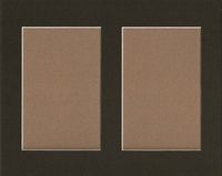 Pack of 5 8x10 Black Picture Mat, for 2 4x6 Photos or Pictures