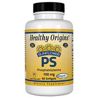 Healthy Origins Sunflower PS (Phosphatidylserine) Soy-Free, Non-GMO 100 mg, 60 Softgels