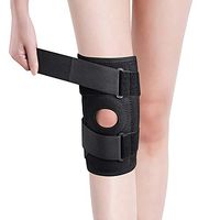 Knee Brace, Relieves and Supports Meniscus Tear, Arthritis, PCL, ACL, LCL, MCL, Tendinitis Pain, Running, Sports Play, Open Patella Dual Stabilizers, Neoprene Brace, Non-Slip Straps (One Size, Black)