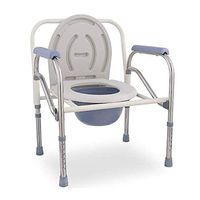 JOEPET Portable Clip-On Raised Toilet Seat, Folding Bedside Commode Chair, Raised Toilet Seat with Padded Arms for Handicapped - Medical Handicap Bathroom Safety Chair