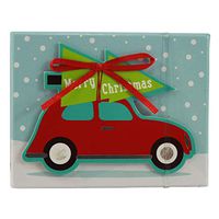 Holiday Time Gift Card Holder Merry Christmas Car with Tree on Roof