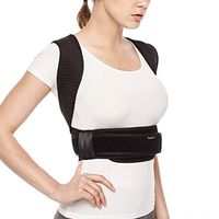 BraceUP® Deluxe Adjustable Posture Corrector and Clavicle Support Brace to Improve Bad Posture, Upper Back Pain Relief and Shoulder Alignment (S/M)
