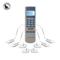 HealthmateForever 15 Modes 4 Outputs Best Pain Relief Powerful TENS Unit, ElectroTherapy Device, 8 Pads on Body, YK15AB (Silver)