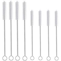 BBDOU Drinking Straw Cleaning Brush Kit Straw Tube Pipe Cleaner Nylon Bristles Stainless Steel Long Handle Cleaning Brushes for Multiple Size Straws, Set of 8