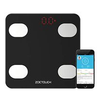 Smart Scale, ZOETOUCH Digital Bathroom Weight Fat Scales Body Composition Analyzer Health Monitor App for iOS and Android, Capacity of 11-396lb