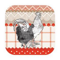 Cork Coasters Red Roosters Set of 4 Coasters