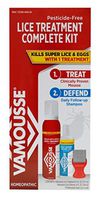 Vamousse Super Lice Complete Kit | Treat and Defend, Kills Head Lice and Eggs | Professional Steel Comb | Daily Kids Shampoo