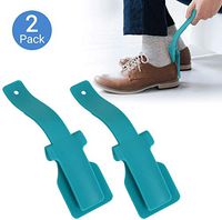 Lazy Shoe Helper Portable Sock Slider, 2 PCS Blue Handled Shoe Horn, Shoe Lifting Helper Easy on Easy Off,One Size Fits for All Shoe.