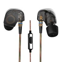 KZ ATE Hi-Fi IEM Sports Headphones with Copper Driver Ear Hook and Foam Eartips Specially for Music Fans (New Mic Edition)