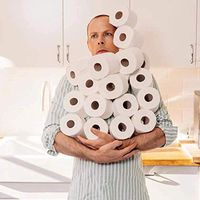 Soft Toilet Paper White Toilet Paper Highly Absorbent Hand Tissue 10 Rolls Home Kitchen Toilet Tissue 10Rolls