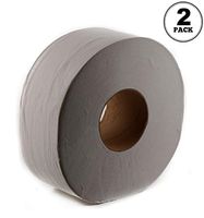 EcoQuality [2 Pack] Jumbo Roll Bathroom Tissue 2-Ply 9 inch Dia. White 1000 Feet Per Roll - Toilet Paper Roll Dispenser Bath Tissue (1 Roll)