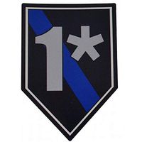 1 Asterisk (One A to Risk) Thin Blue Line - 4x2.75 inch Laptop Phone Sticker