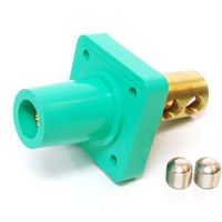 Marinco CL40FRB-EX CL Cam Type, Panel Mount, 400 Amp, 600 Volt, 2/0 - 4/0 AWG double set screw, Female - Green (E)