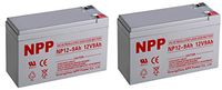 NPP NP12-9Ah 12 Volt 9Ah Sealed Lead Acid Battery with F1 Style Terminals / (2pcs)