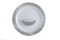 Royalty White/silver Elegant Design 6inch Plate 10ct