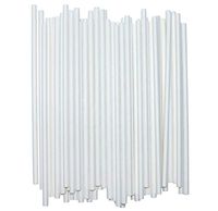 Paper Straws, Eco Friendly Bio-Degradable Straws, 7 3/4 Inch Bulk Pack of 400/Box, Classic White