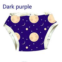 Adult Training Pants ABDL Nighttime Cloth DiaperDeep Purple Moon (Deep Purple, XL)