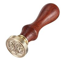 LAAT Classic 26 A-Z Alphabet Letter Stamp Retro Seal Wax Stamp Assorted Color Wood Sealing Wax for Wedding Decoration (X)