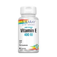 Solaray Dry Vitamin E-400 Capsules, 50 Count