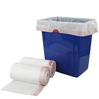 Doryh 7 Gallon White Drawstring Trash Bags, Medium Garbage Bags, 2 Rolls/120 Counts