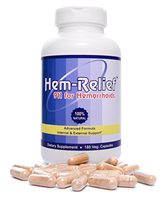 Western Herbal and Nutrition | Hem-Relief 911 for Hemorrhoids | 100% Natural Formula | Alleviate Pain, Itching, Burning | Fast Acting Supplement | Internal & External Support | 180 Vegetarian Caps