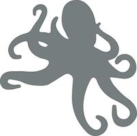 hBARSCI Octopus Vinyl Decal - 5 Inches - for Cars, Trucks, Windows, Laptops, Tablets, Outdoor-Grade 2.5mil Thick Vinyl - Gray