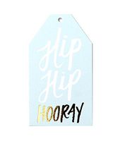 Box of 10 Hip Hip Hooray Foil Stamped Gift Tags