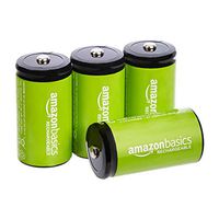 AmazonBasics C Cell Rechargeable Batteries (5000mAh Ni-MH) - Pack of 4