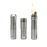 MecArmy X7S Multifunctional Flashlight+Capsule+Lighter EDC kit, DIY Choice Of 8 EDC Combi Customised, Micro USB Rechargeable Penlight+Pill Box Battery Capsule+Lighters All-in-one Kit (Stonewashed)