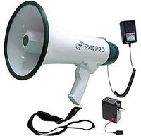 Pyle Bullhorn Megaphone Speaker with Built-in Rechargeable Battery, 10 Second Memory Record, Detachable Handheld Microph