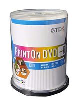 100 on spindle pack TDK Print On DVD R 8x 4.7 GB single sided white matte