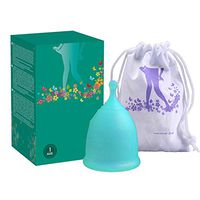 LWWOZL Menstrual Cup|Reusable Silicone Menstrual Cup|Leakproof Washable|Large (Color : Green, Size : 2.7×1.9in)