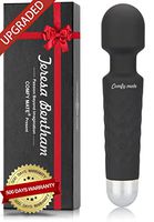 Upgraded Powerful Massager with 20 Magic Vibration Modes, Whisper Quiet, Waterproof, Handheld, Cordless for Neck Shoulder Back Body Massage, Black