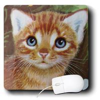 3dRose LLC 8 x 8 x 0.25 Inches Kitten and Flowers II Mouse Pad (mp_7770_1)