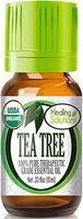 Organic Tea Tree Essential Oil (100% Pure - USDA Certified Organic) Best Therapeutic Grade Essential Oil - 10ml