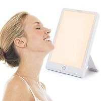 Vekkia Natural Spectrum Light Therapy Lamp 10000Lux, Featured 3-Color Warm/Sunlight/White, Infinite Brightness Levels Happy Light, UV Free/Smart Timer/Touch Control. Improve Sleep, Mood, Focus, Energy
