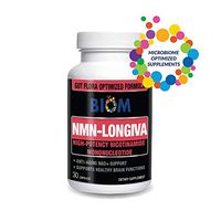 Biom 250mg NMN Nicotinamide Mononucleotide Supplement. NAD+ Precursor.Mitochondrial Boost, Supports DNA-Repair, Telomere health, Sirtuin Activation & Energy. Gluten-Free, Vegan, Natural. (30 Capsules)
