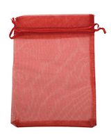 SUNGULF 50pcs Organza Pouch Bag Drawstring 5"x7" 13x18cm Strong Gift Candy B6ag Jewelry Party Wedding Favor (Red)