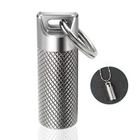Small Pill Box, Titanium Pill Holder, Keychain Pill Container Waterproof & Lightweight, Pocket Pill Fob for Emergency Pills, Purse Pill Case for Travel Camping.