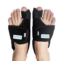 Bunion Corrector and Orthopedic Big Toe Straightener Help Align & Support Toe, Pre/Post-Operative Aid - Unisex Comfortable 100% Adjustable Bunion Day & Night Splint (1pair Black)