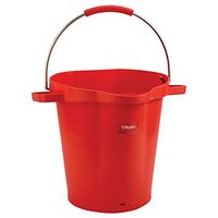 Vikan 56924 Pail, 5 gal, PP/SS, Red
